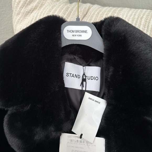 Stand Studio faux-fur savannah jacket black size 36 - Picture 11 of 15